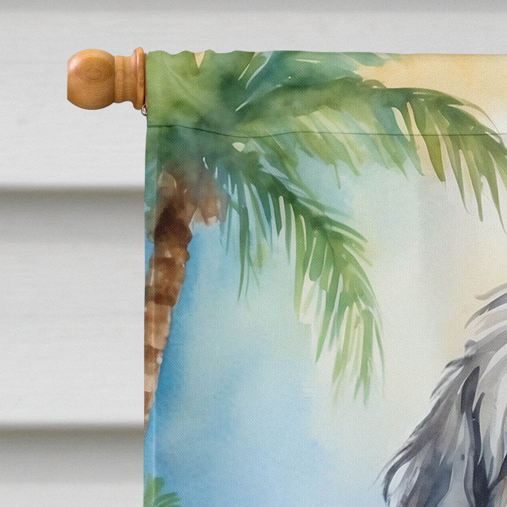 Bergamasco Sheepdog Luau House Flag