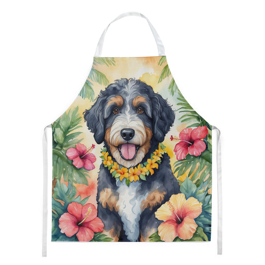 Buy this Bernedoodle Luau Apron