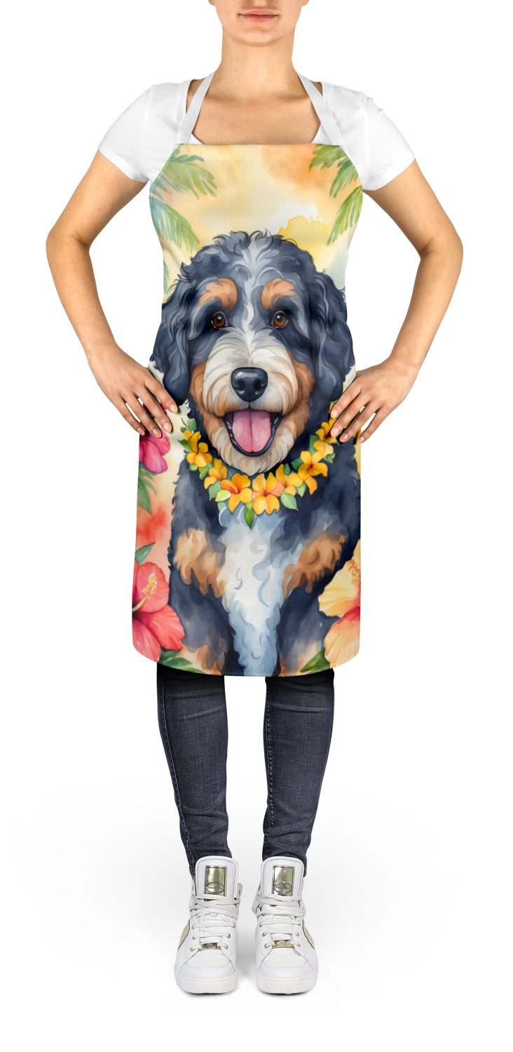 Bernedoodle Luau Apron