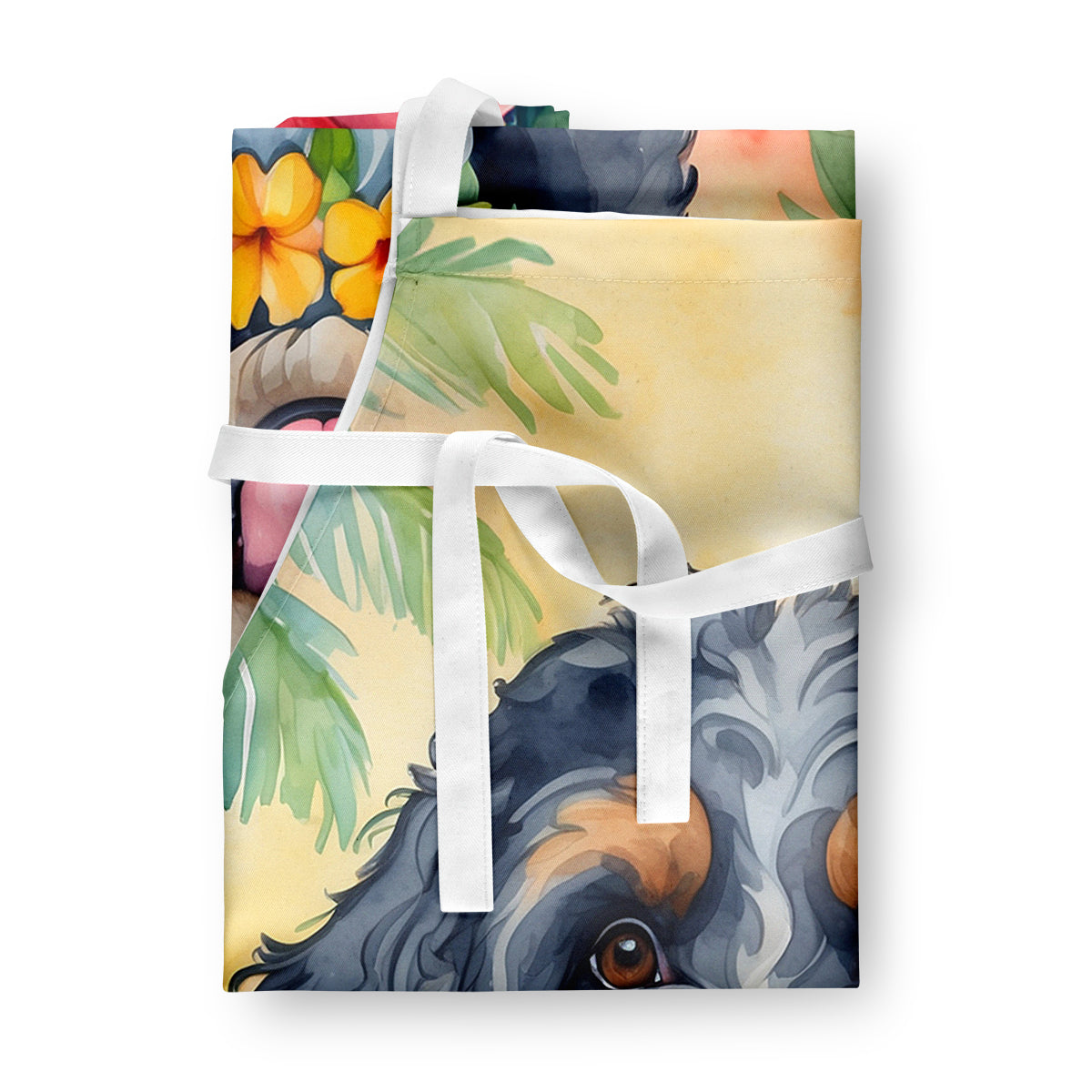 Bernedoodle Luau Apron