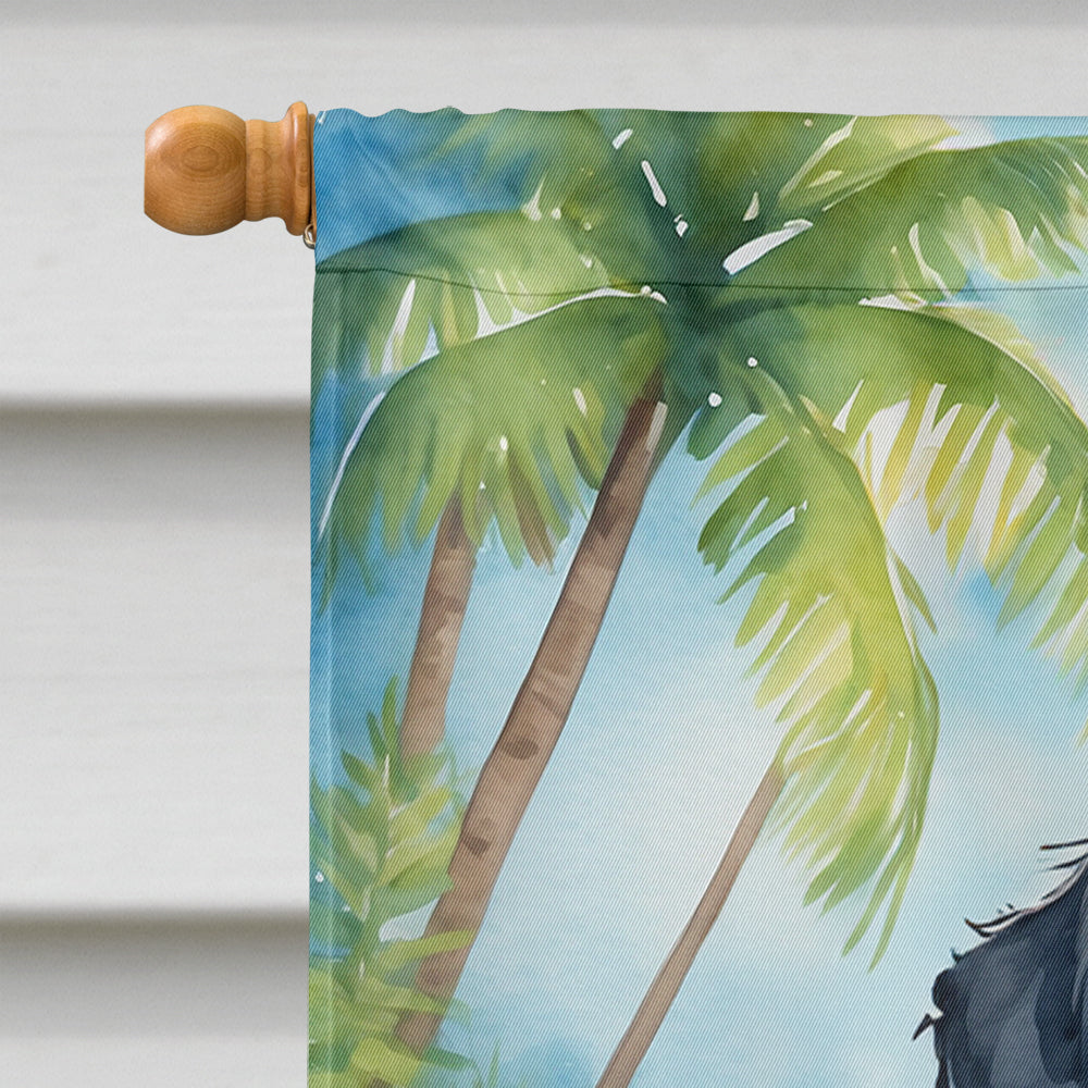 Bernese Mountain Dog Luau House Flag