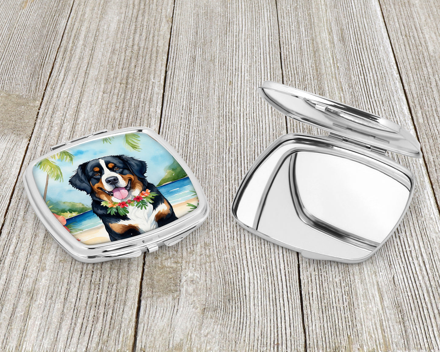 Bernese Mountain Dog Luau Compact Mirror