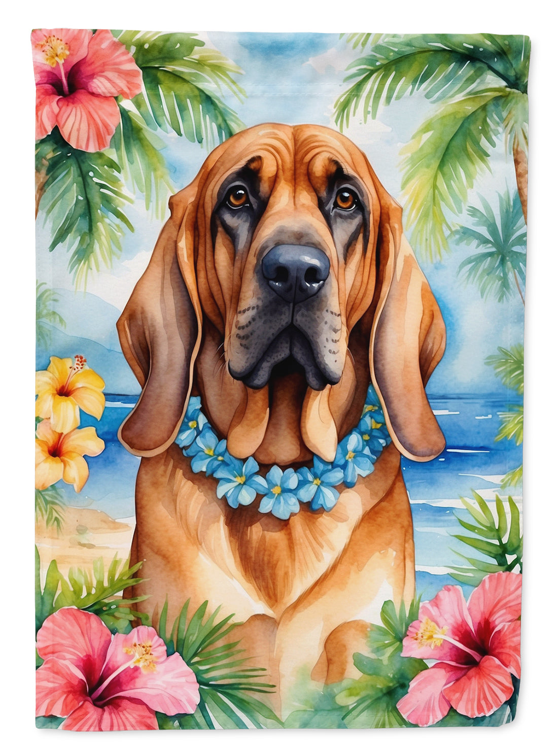 Buy this Bloodhound Luau Garden Flag