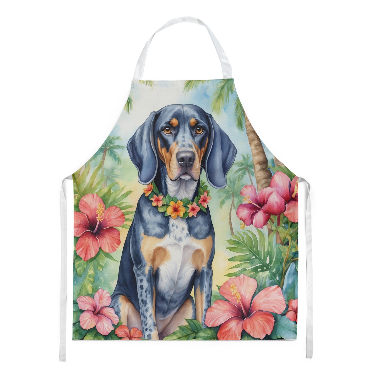 Buy this Bluetick Coonhound Luau Apron