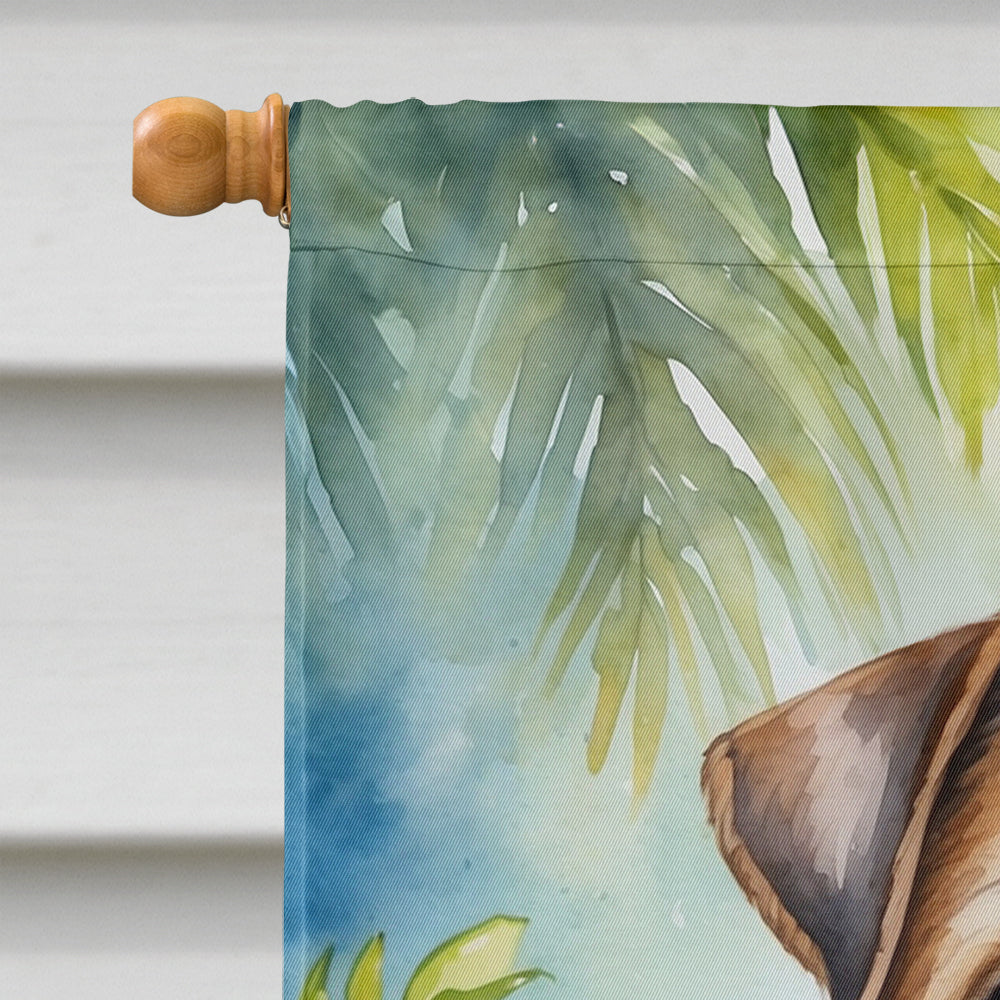 Border Terrier Luau House Flag