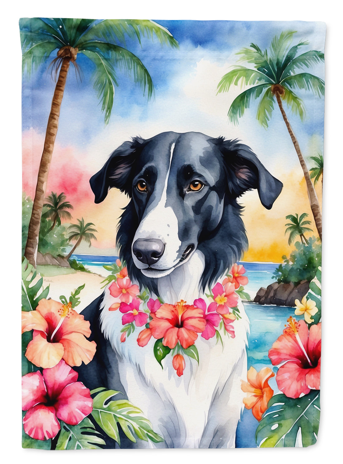 Buy this Borzoi Luau House Flag