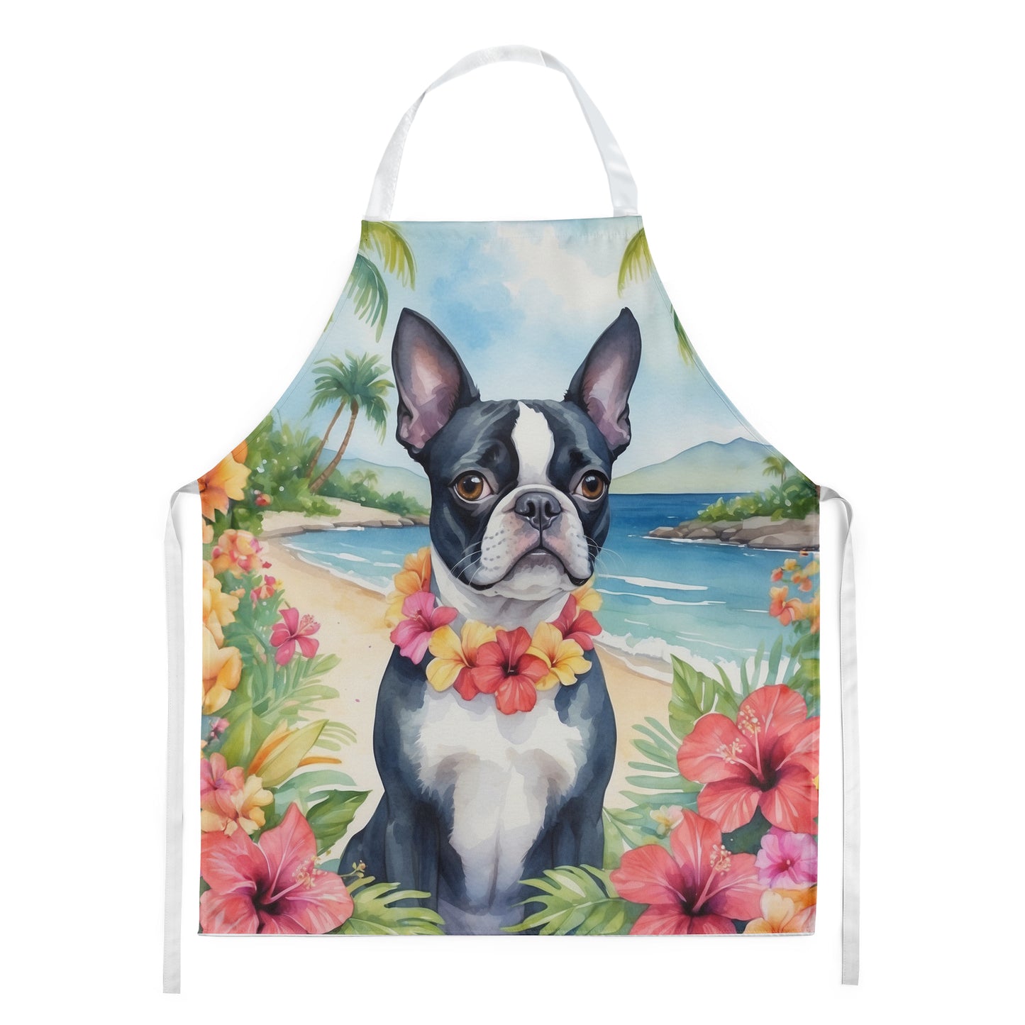 Buy this Boston Terrier Luau Apron