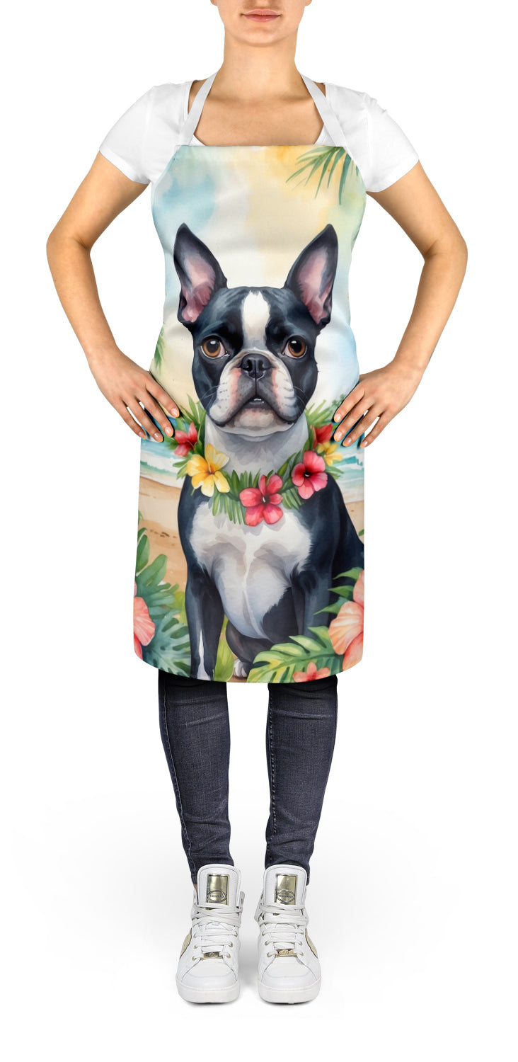 Boston Terrier Luau Apron