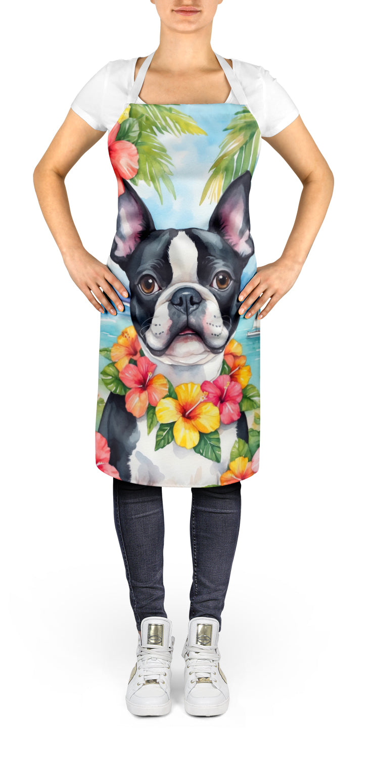 Boston Terrier Luau Apron