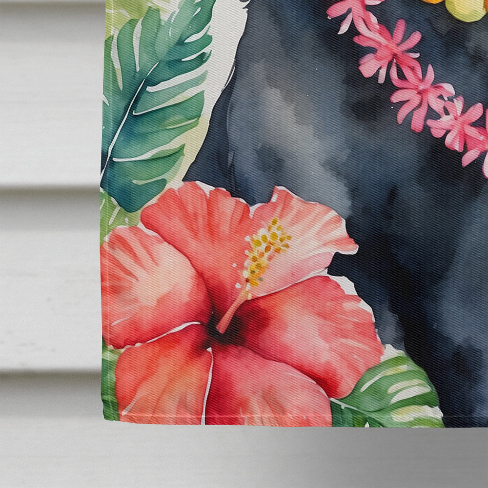 Bouvier des Flandres Luau House Flag