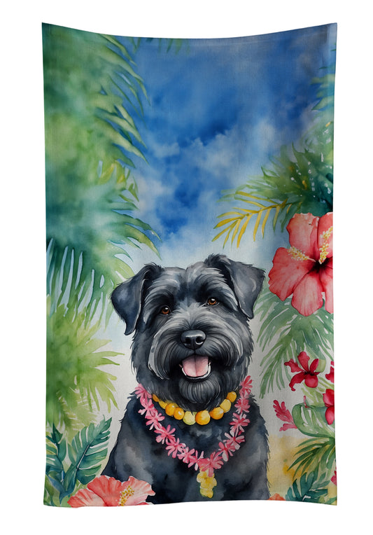 Buy this Bouvier des Flandres Luau Kitchen Towel