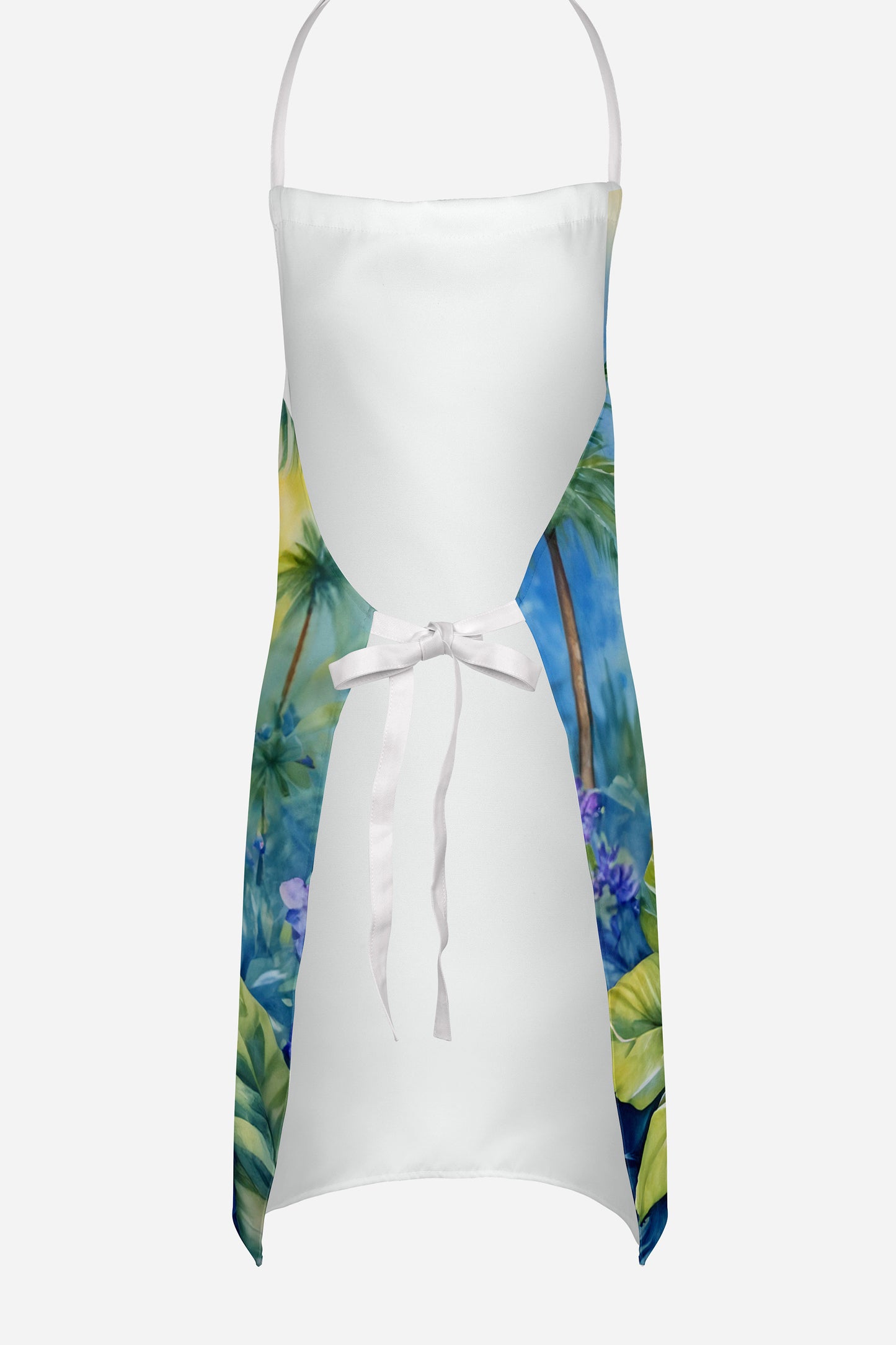 White Boxer Luau Apron