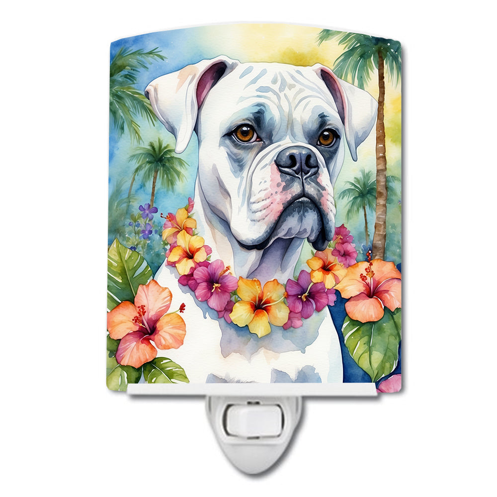 Buy this White Boxer Luau Ceramic Night Light