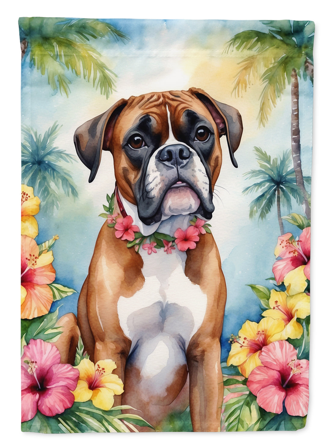 Buy this Boxer Luau House Flag