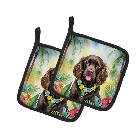 Buy this Boykin Spaniel Luau Pair of Pot Holders