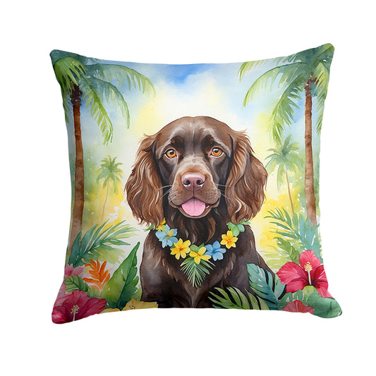 Buy this Boykin Spaniel Luau Throw Pillow