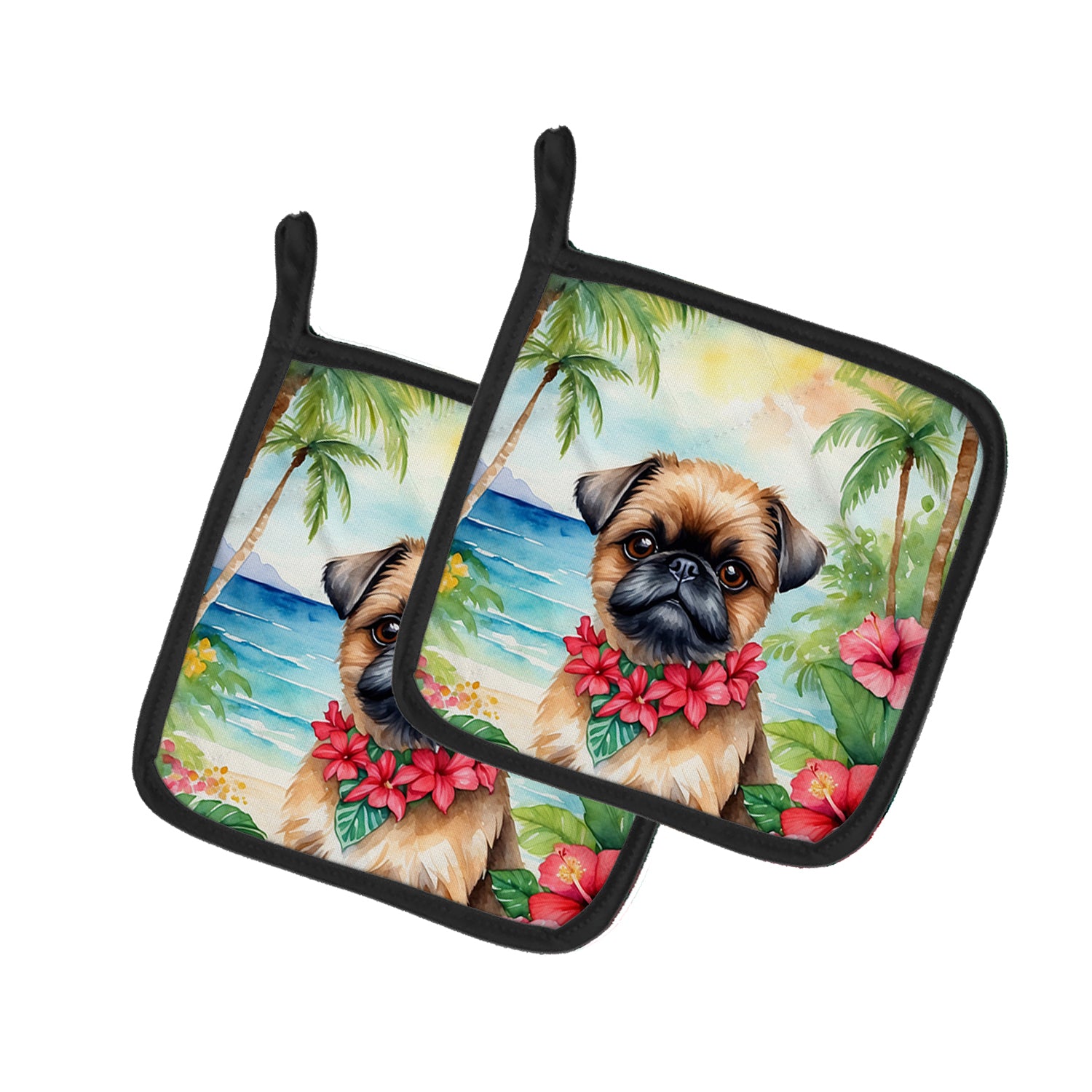 Buy this Brussels Griffon Luau Pair of Pot Holders