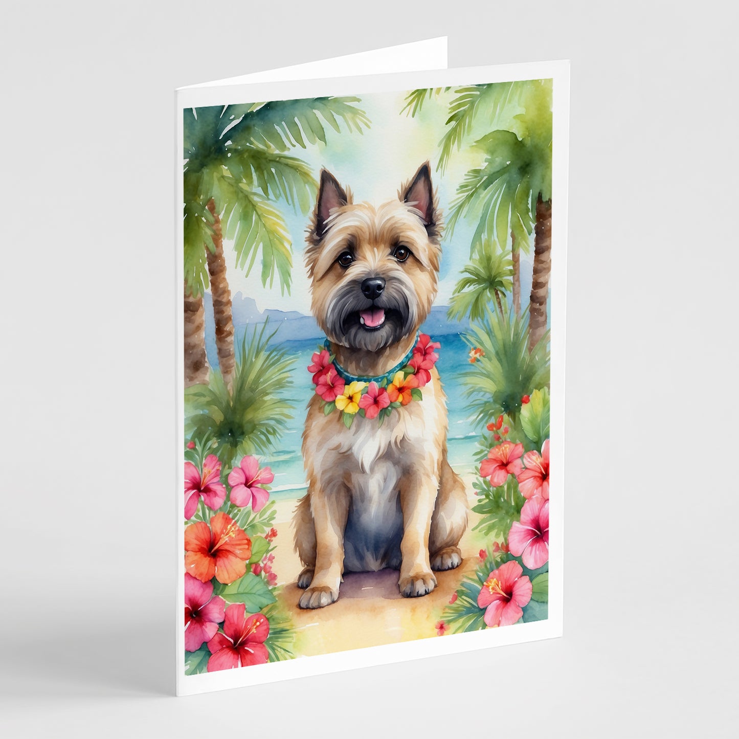 Buy this Cairn Terrier Luau Greeting Cards Pack of 8