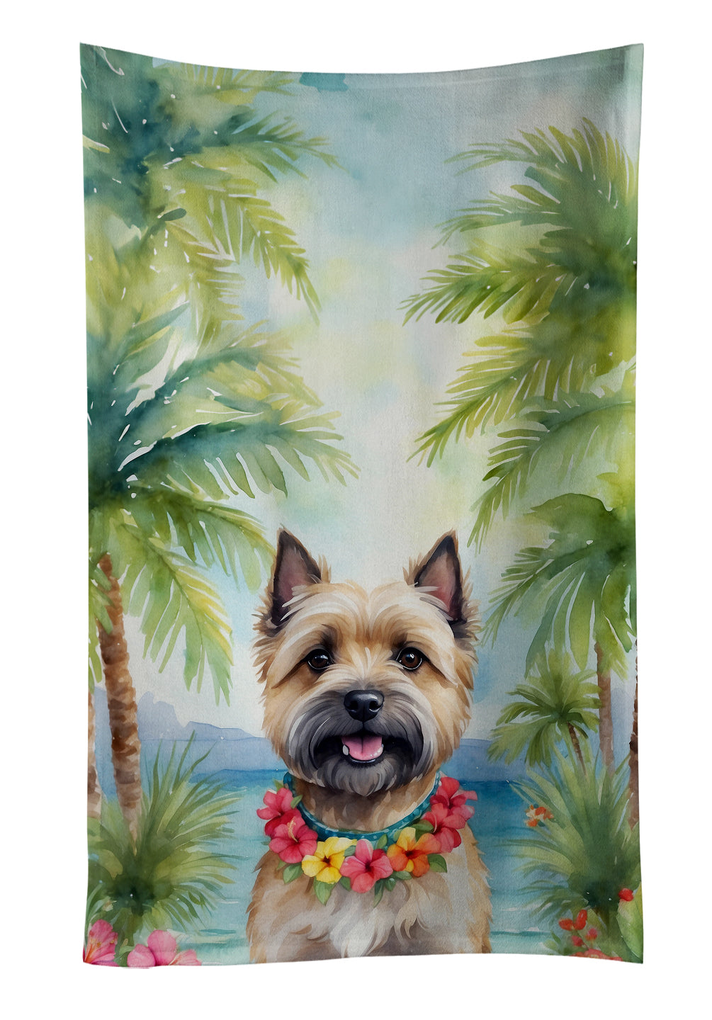 Buy this Cairn Terrier Luau Kitchen Towel