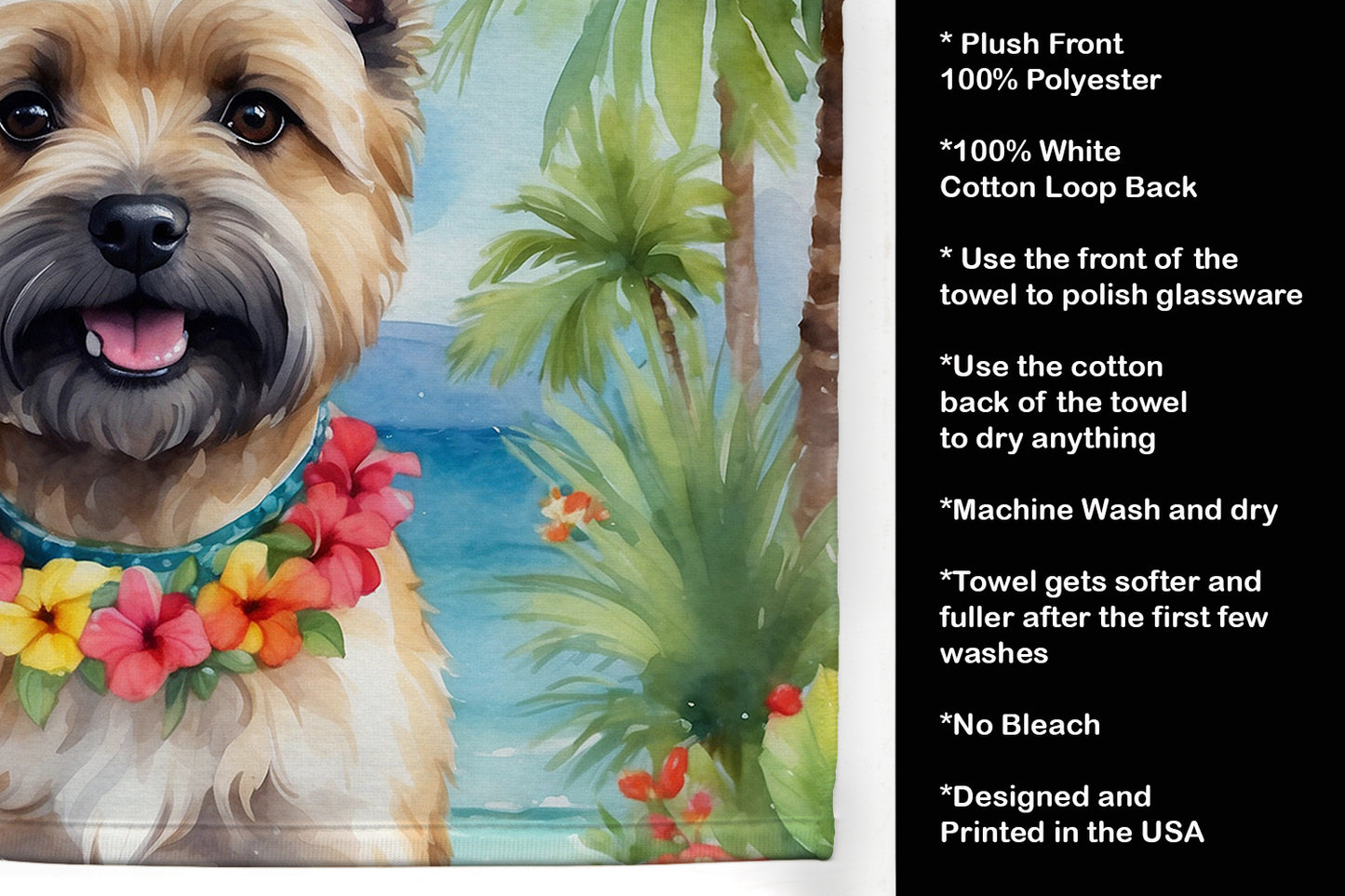 Cairn Terrier Luau Kitchen Towel