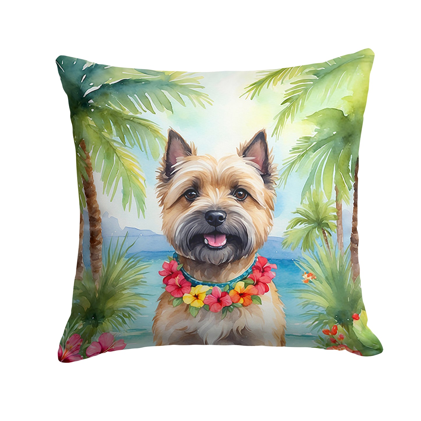 Buy this Cairn Terrier Luau Throw Pillow