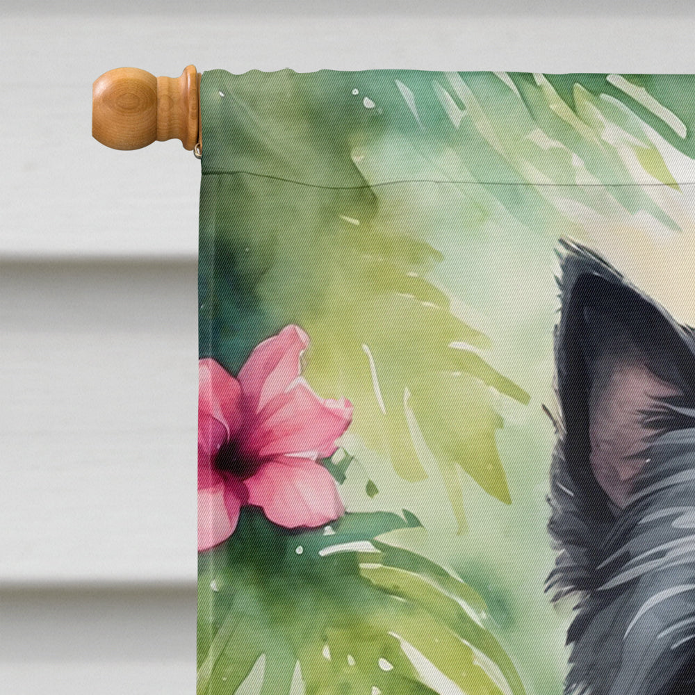 Cairn Terrier Luau House Flag