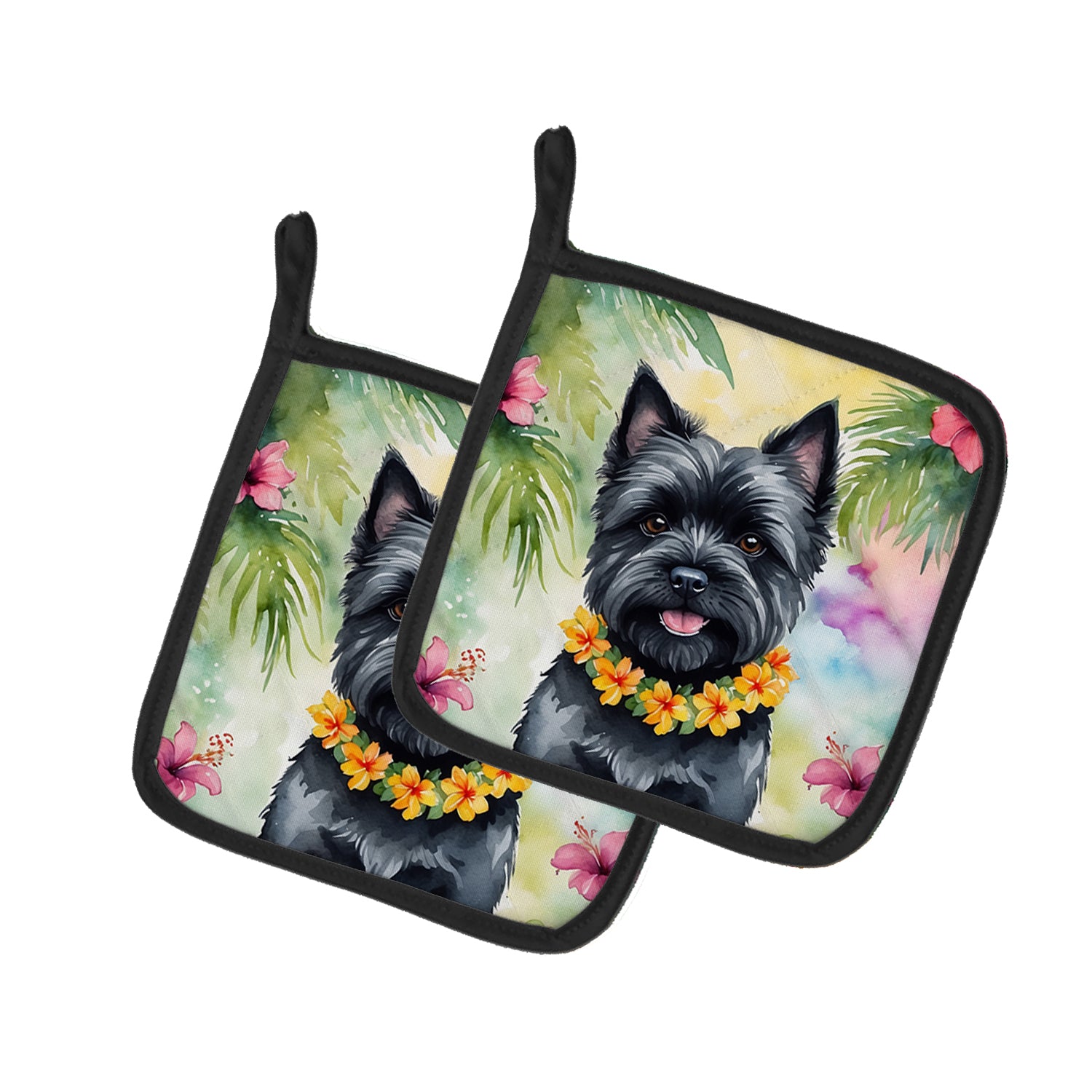 Buy this Cairn Terrier Luau Pair of Pot Holders