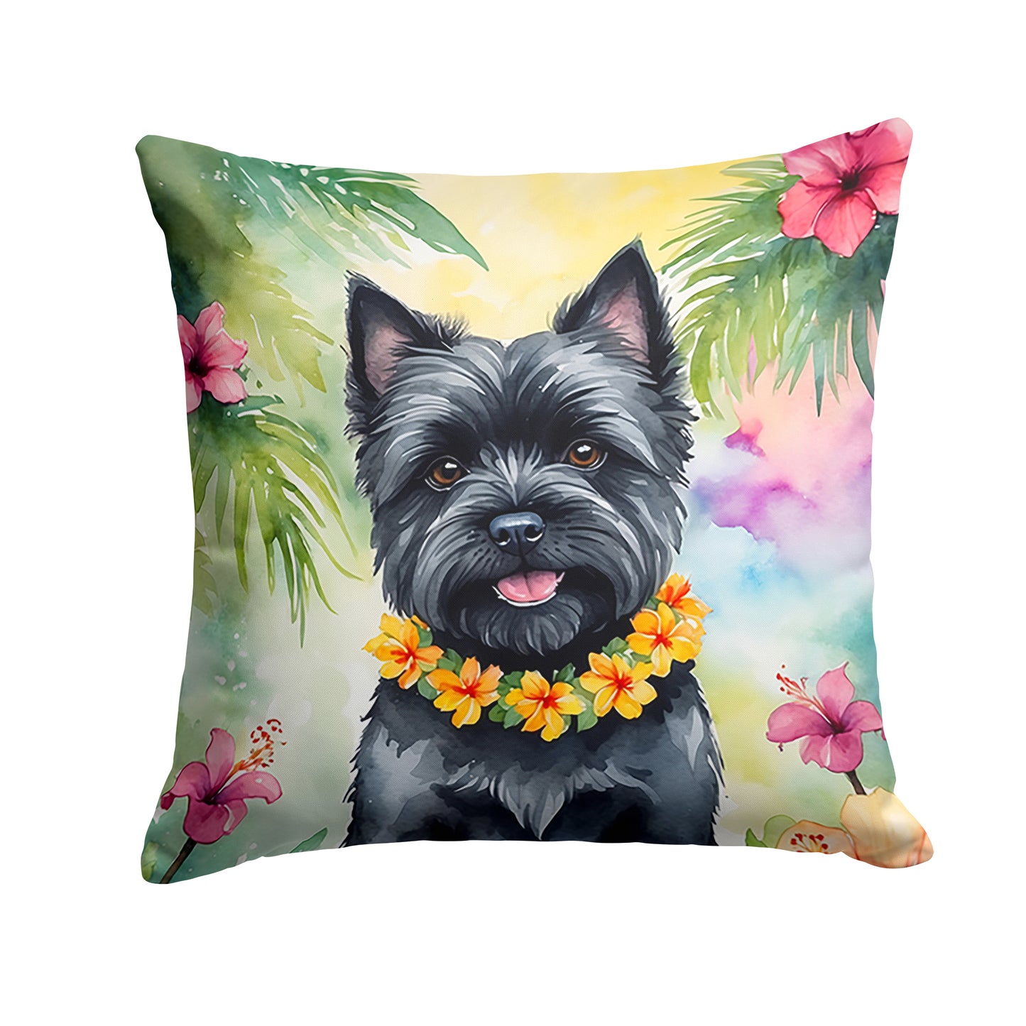 Buy this Cairn Terrier Luau Throw Pillow