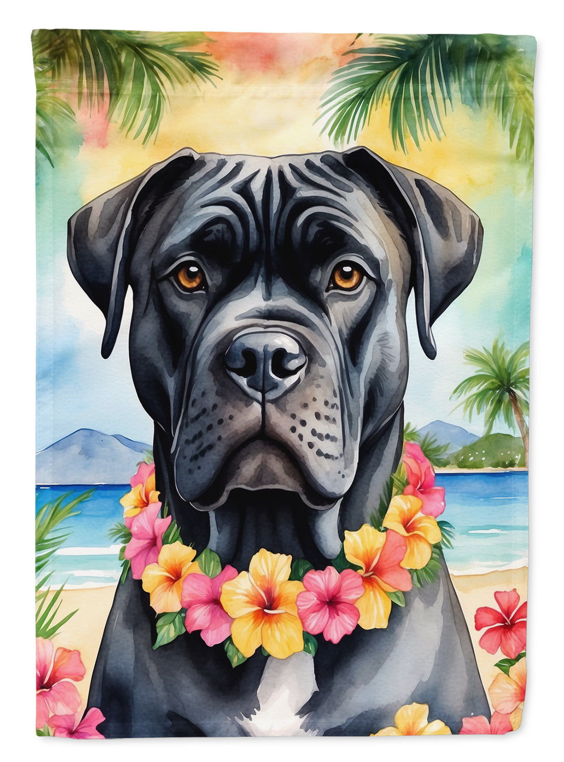 Buy this Cane Corso Luau House Flag