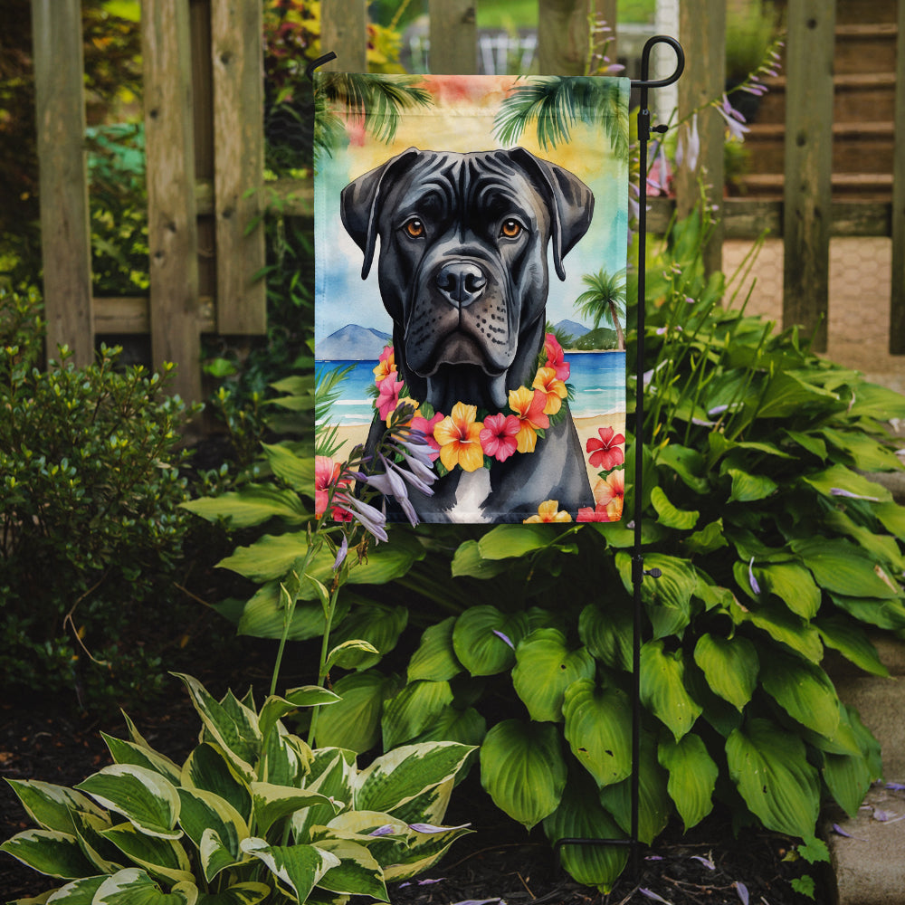 Cane Corso Luau Garden Flag