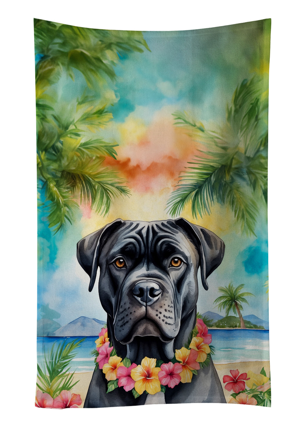 Buy this Cane Corso Luau Kitchen Towel