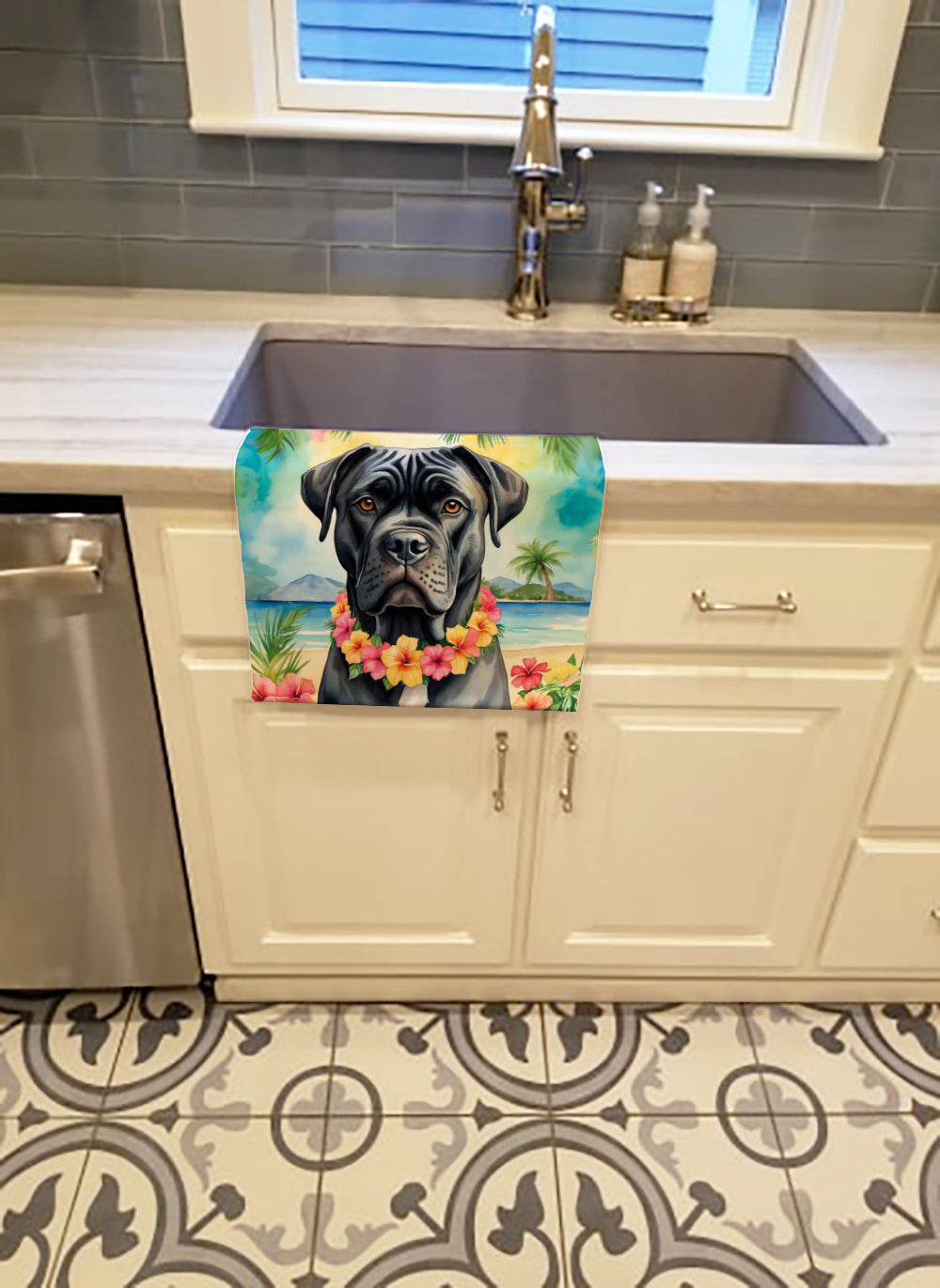 Cane Corso Luau Kitchen Towel