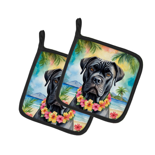 Buy this Cane Corso Luau Pair of Pot Holders