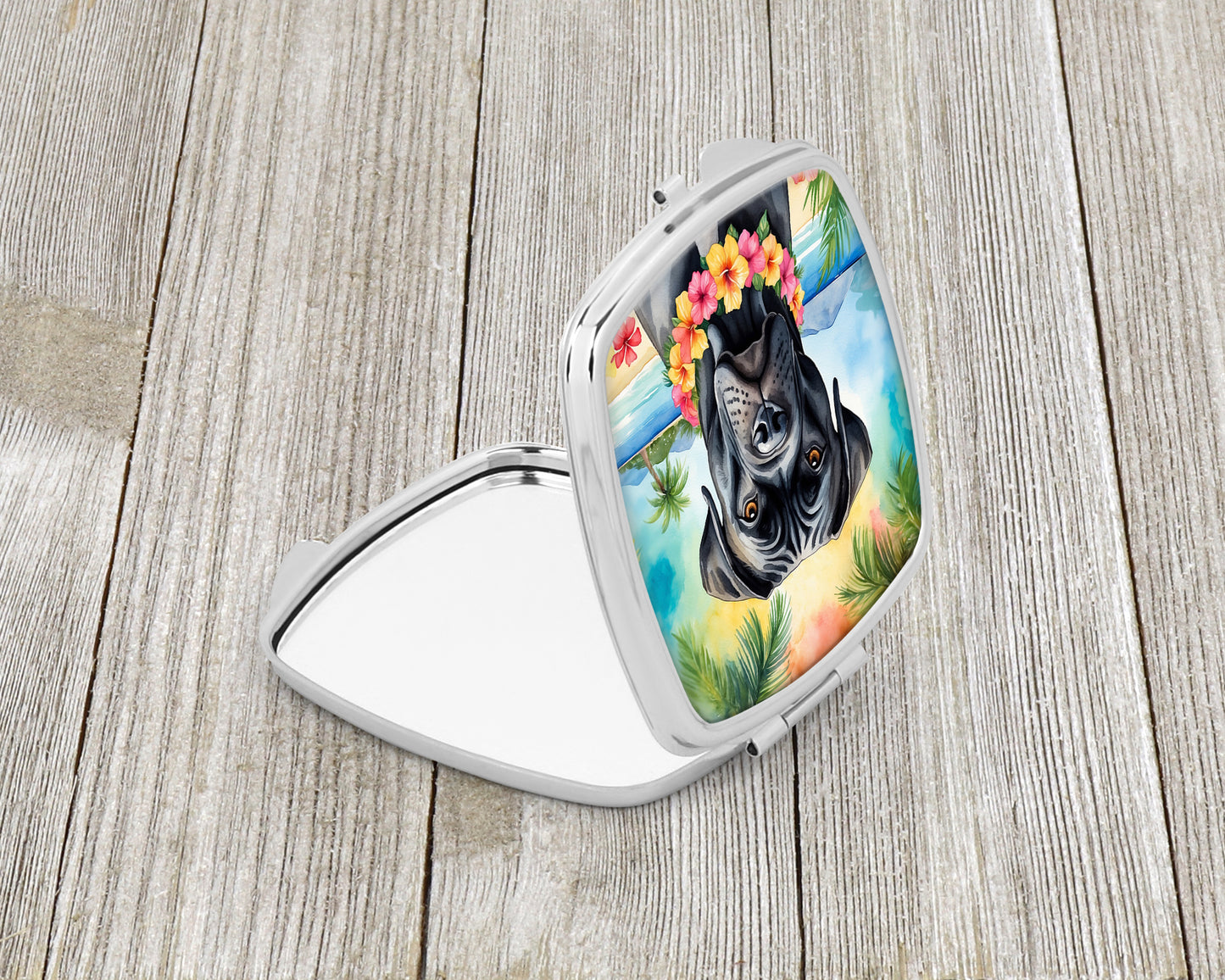 Cane Corso Luau Compact Mirror