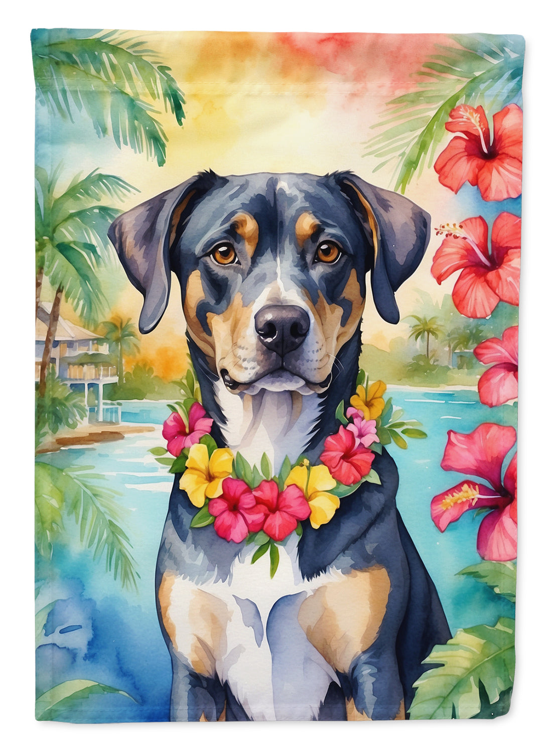 Buy this Catahoula Luau Garden Flag