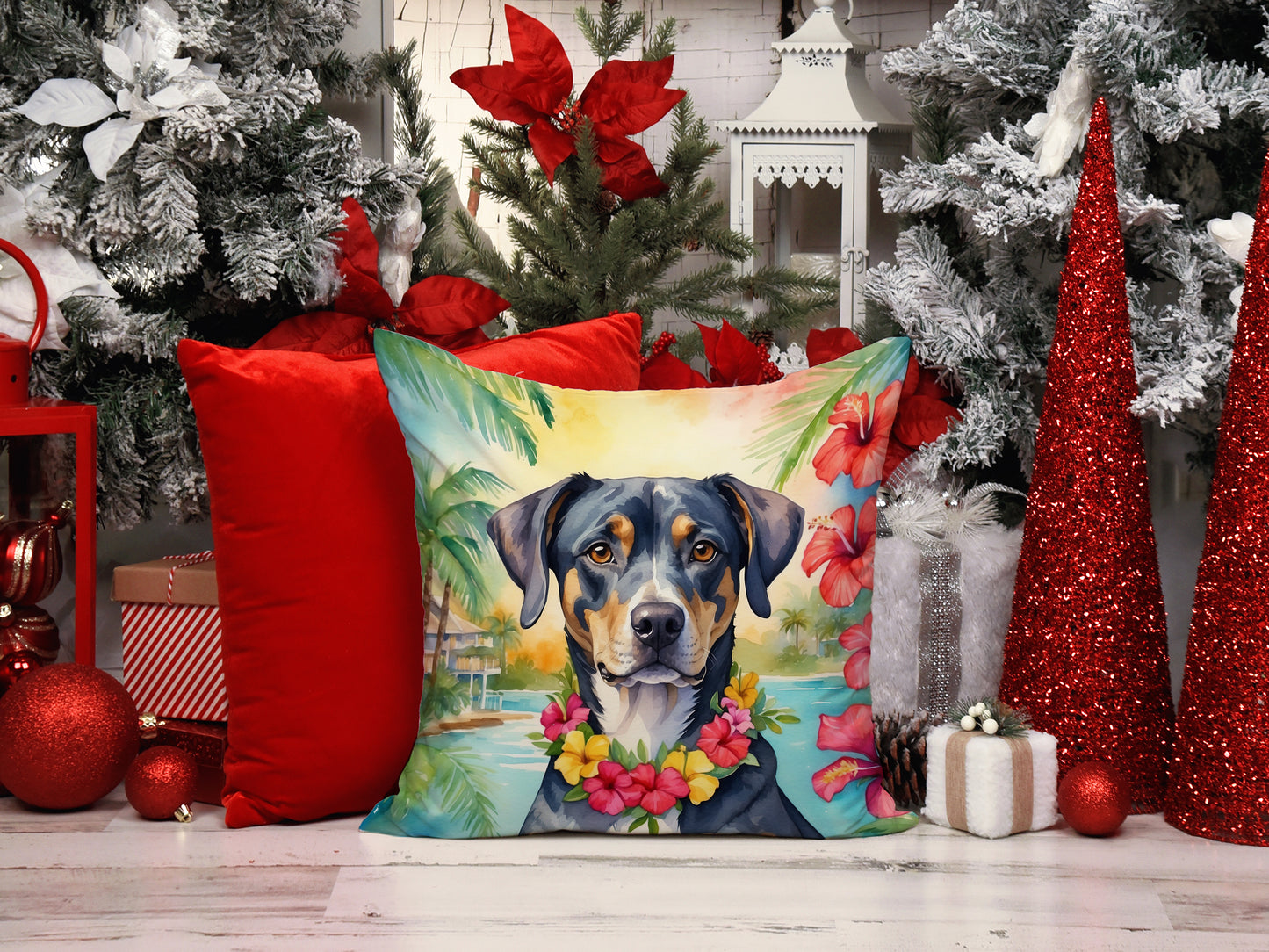 Catahoula Luau Throw Pillow