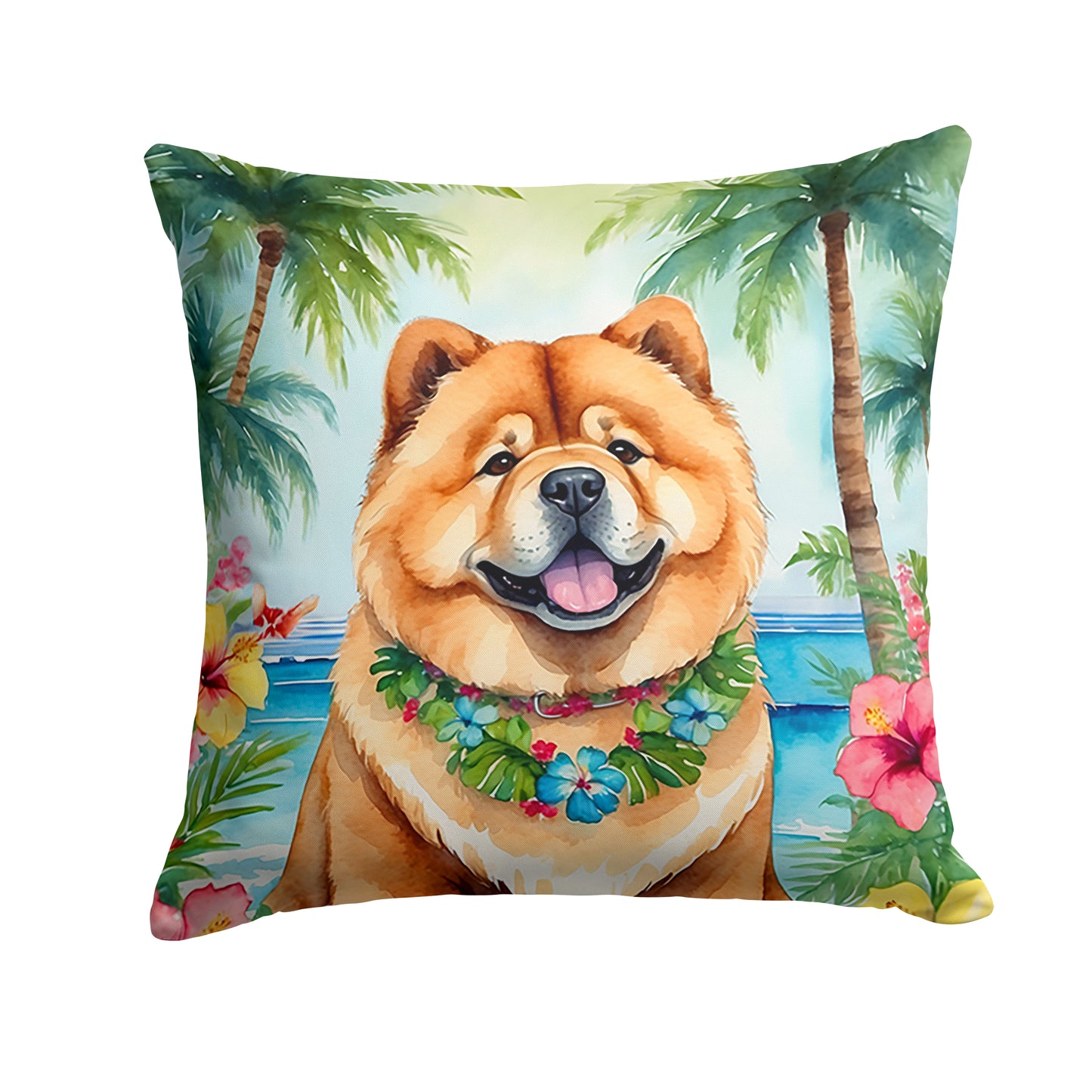 Buy this Chow Chow Luau Throw Pillow