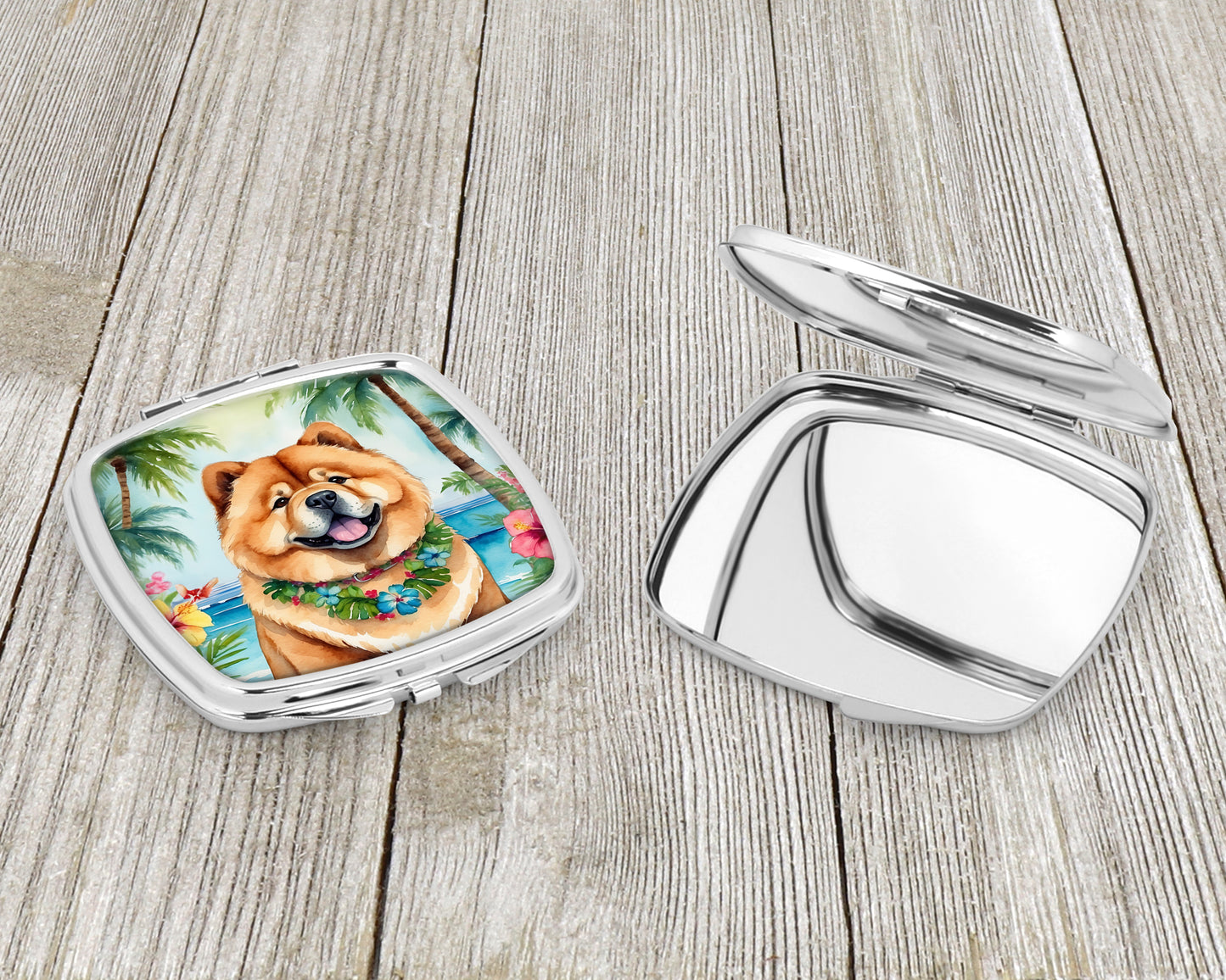 Chow Chow Luau Compact Mirror