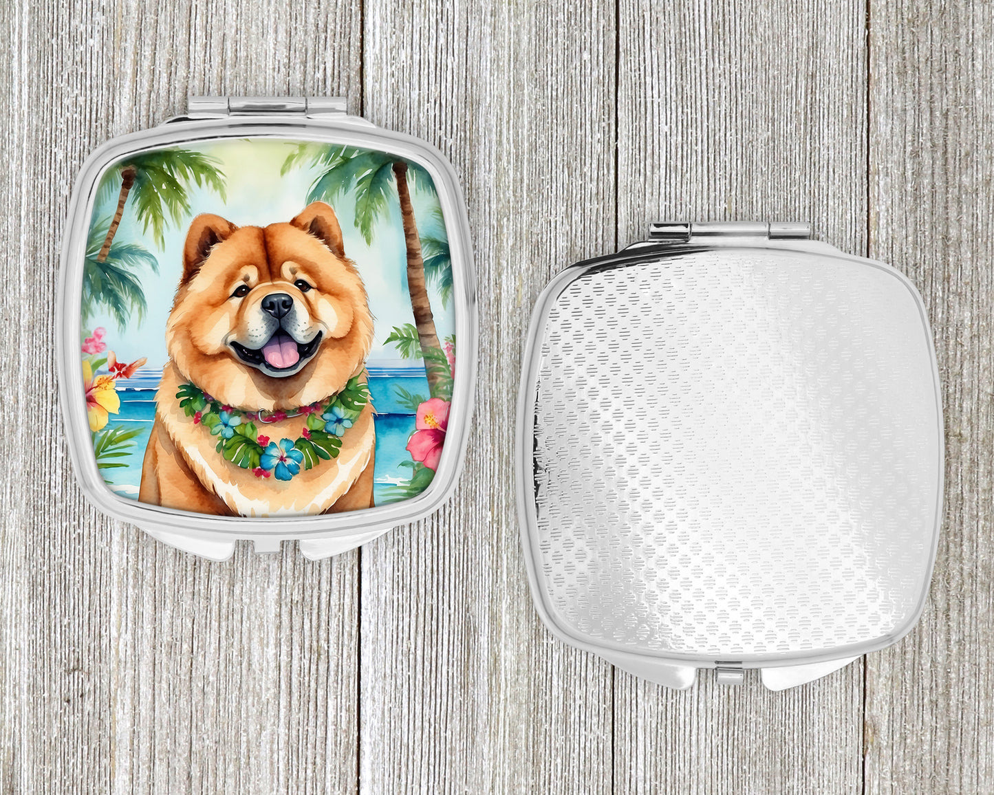 Chow Chow Luau Compact Mirror