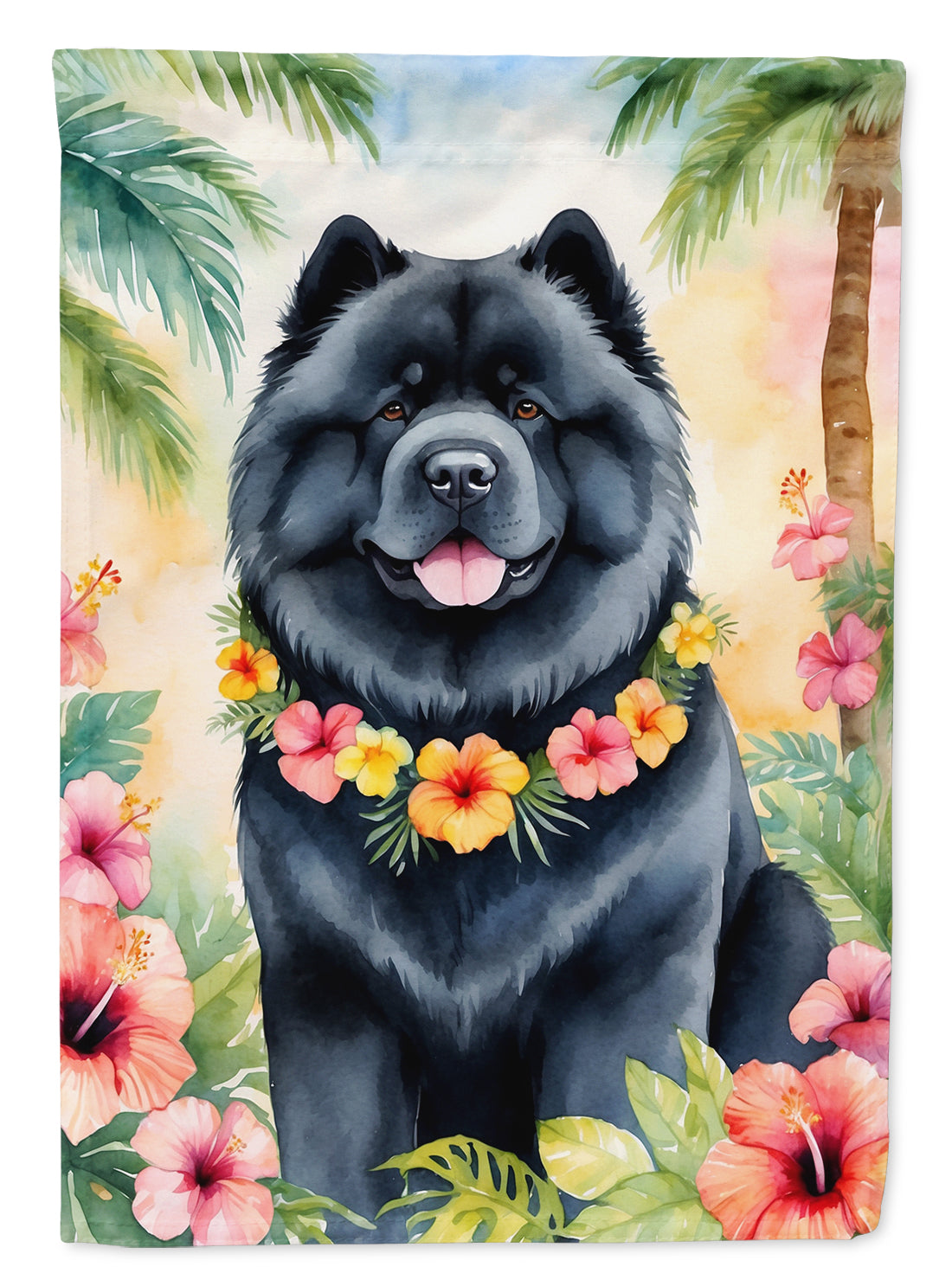 Buy this Chow Chow Luau Garden Flag