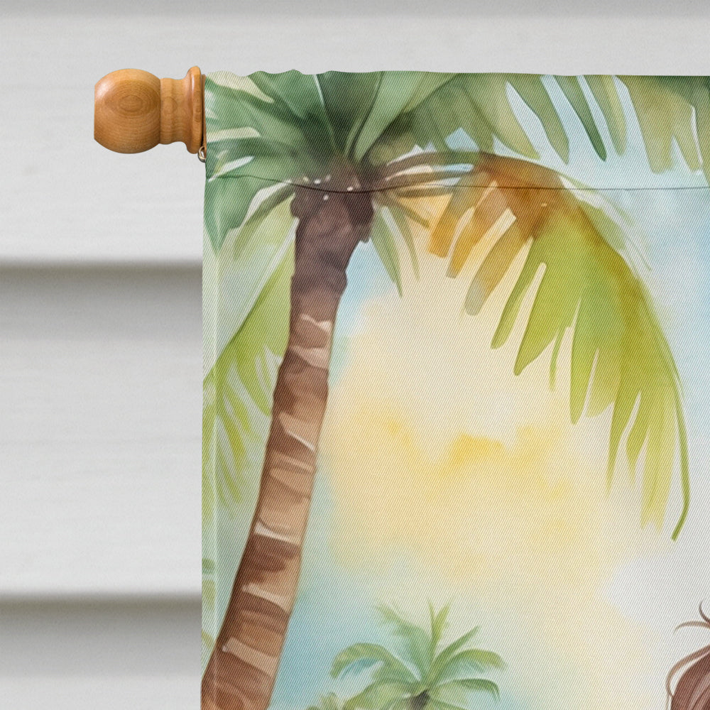 Cocker Spaniel Luau House Flag