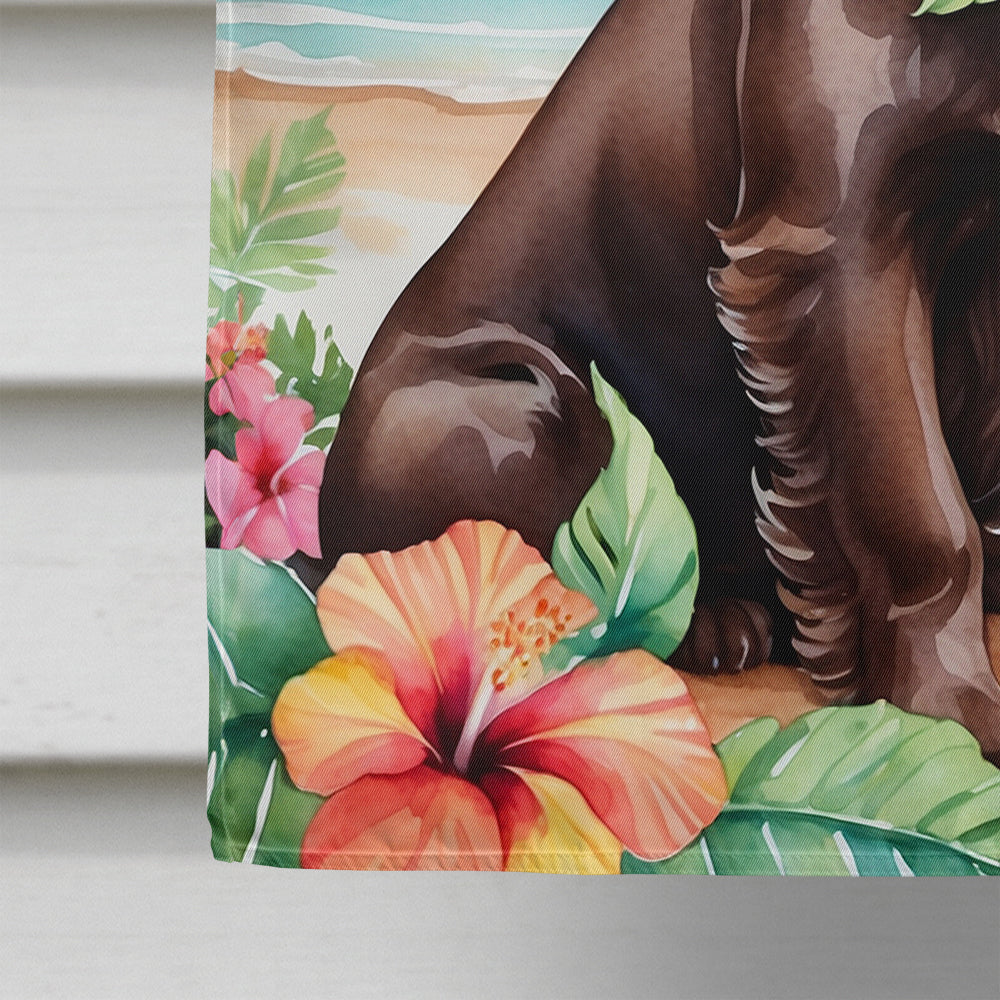 Cocker Spaniel Luau House Flag