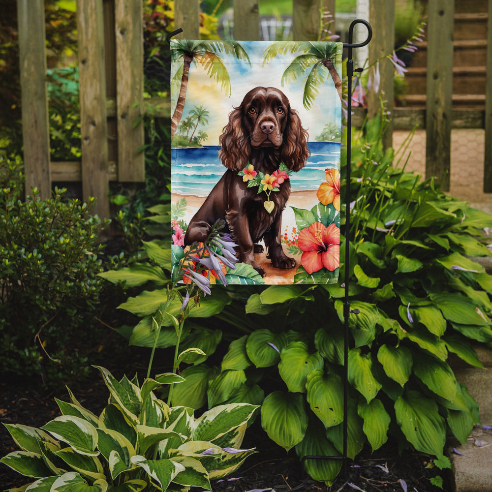 Cocker Spaniel Luau Garden Flag