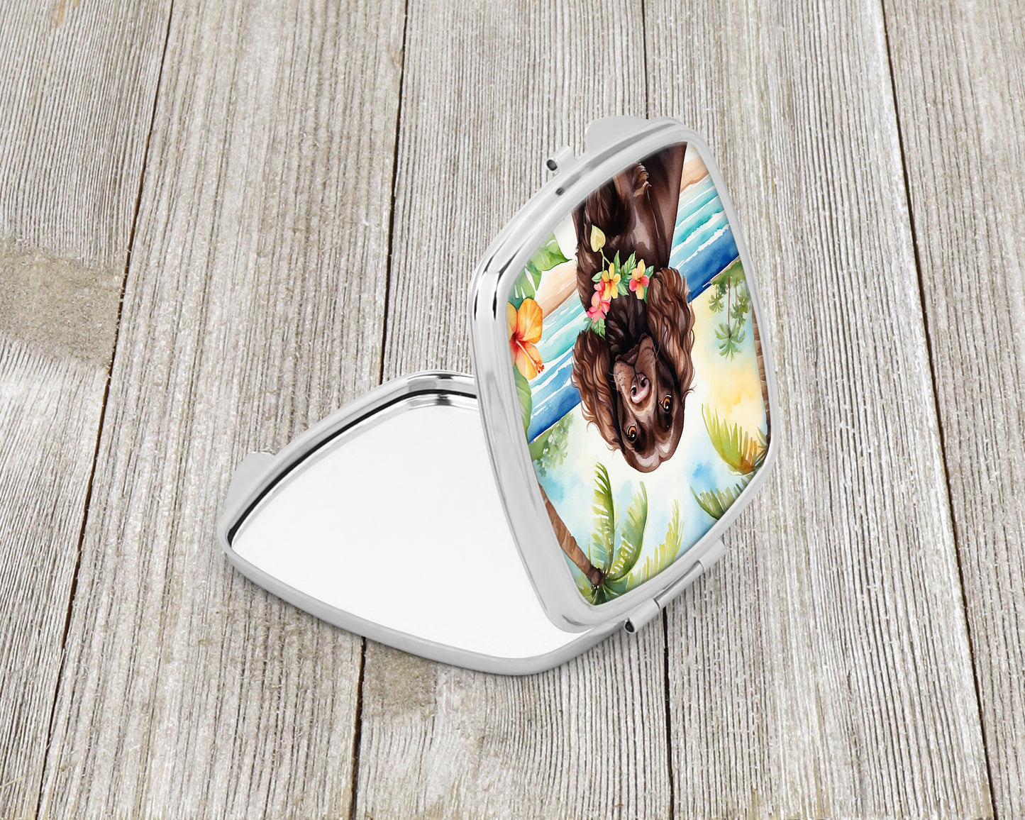 Cocker Spaniel Luau Compact Mirror