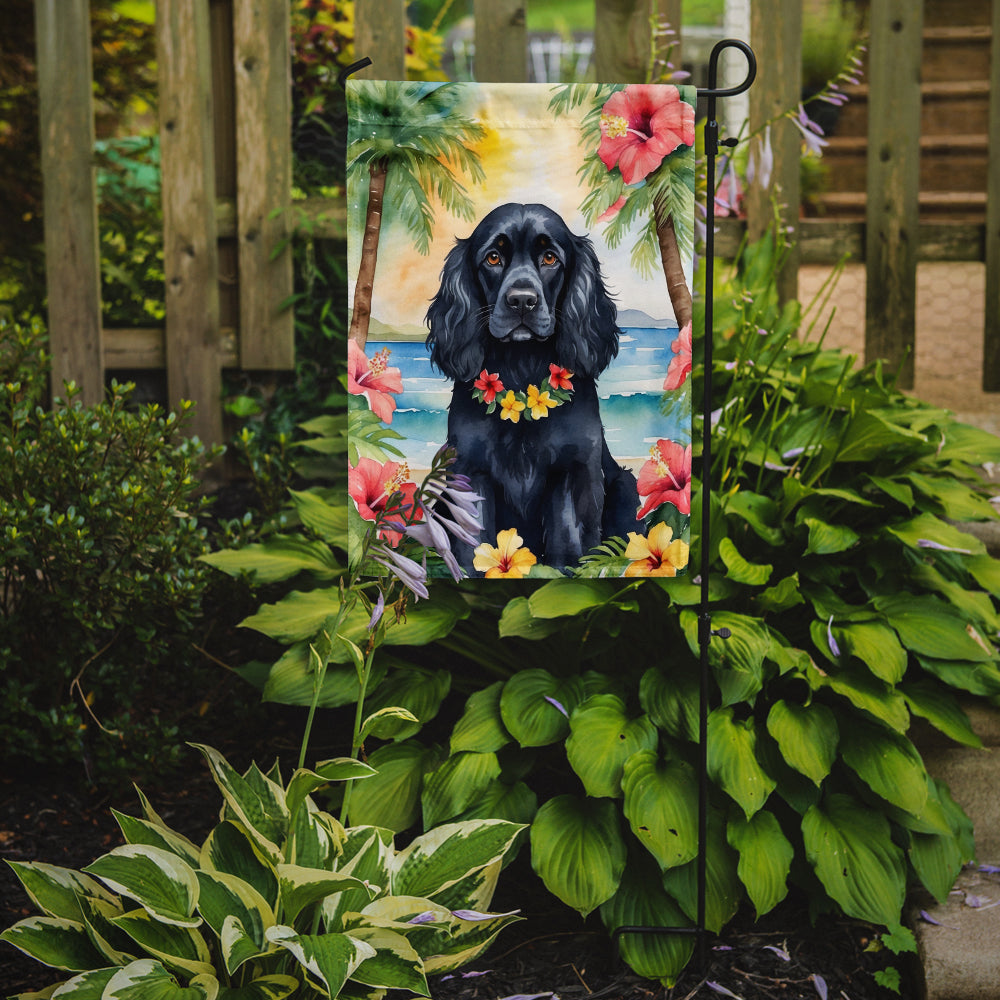 Cocker Spaniel Luau Garden Flag