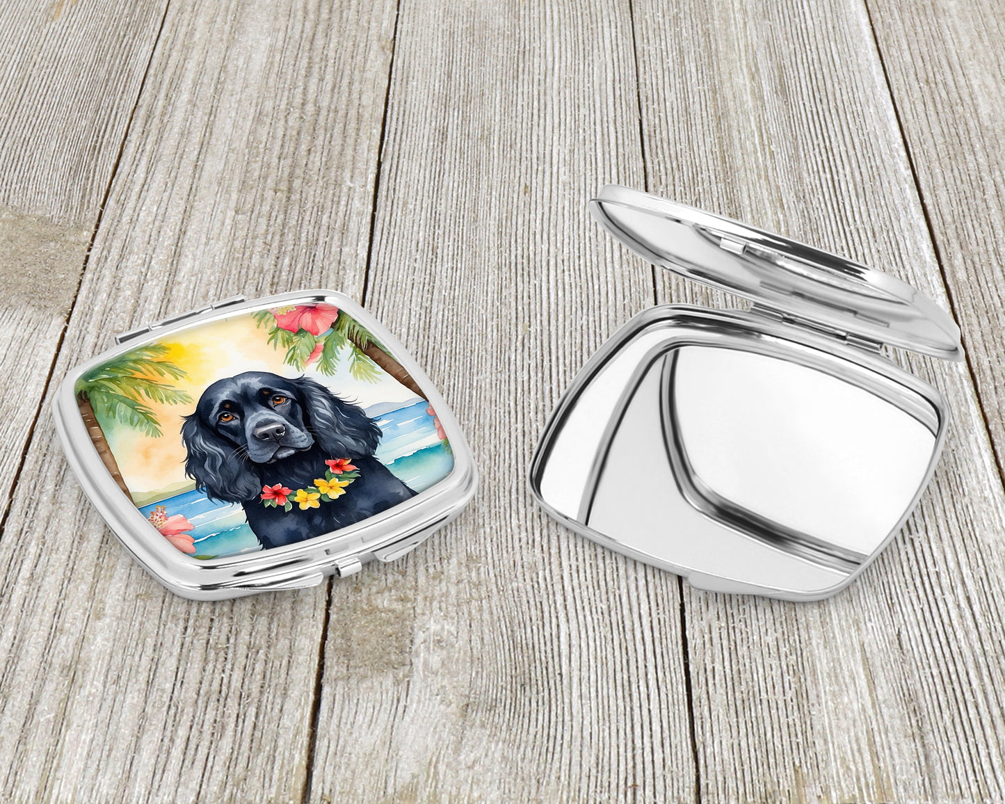 Cocker Spaniel Luau Compact Mirror