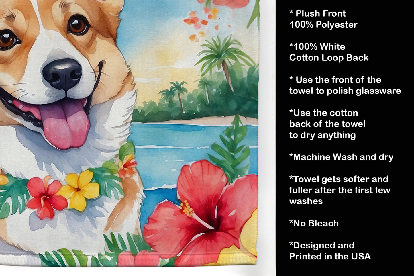 Corgi Luau Kitchen Towel