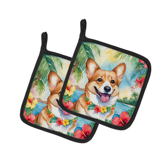 Buy this Corgi Luau Pair of Pot Holders