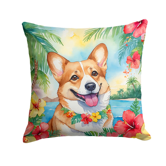 Buy this Corgi Luau Throw Pillow