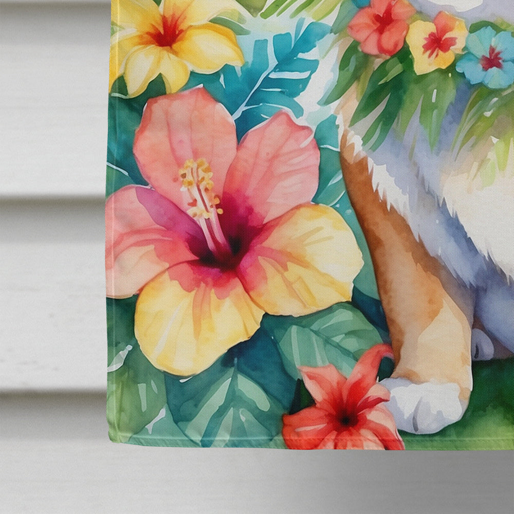 Corgi Luau House Flag